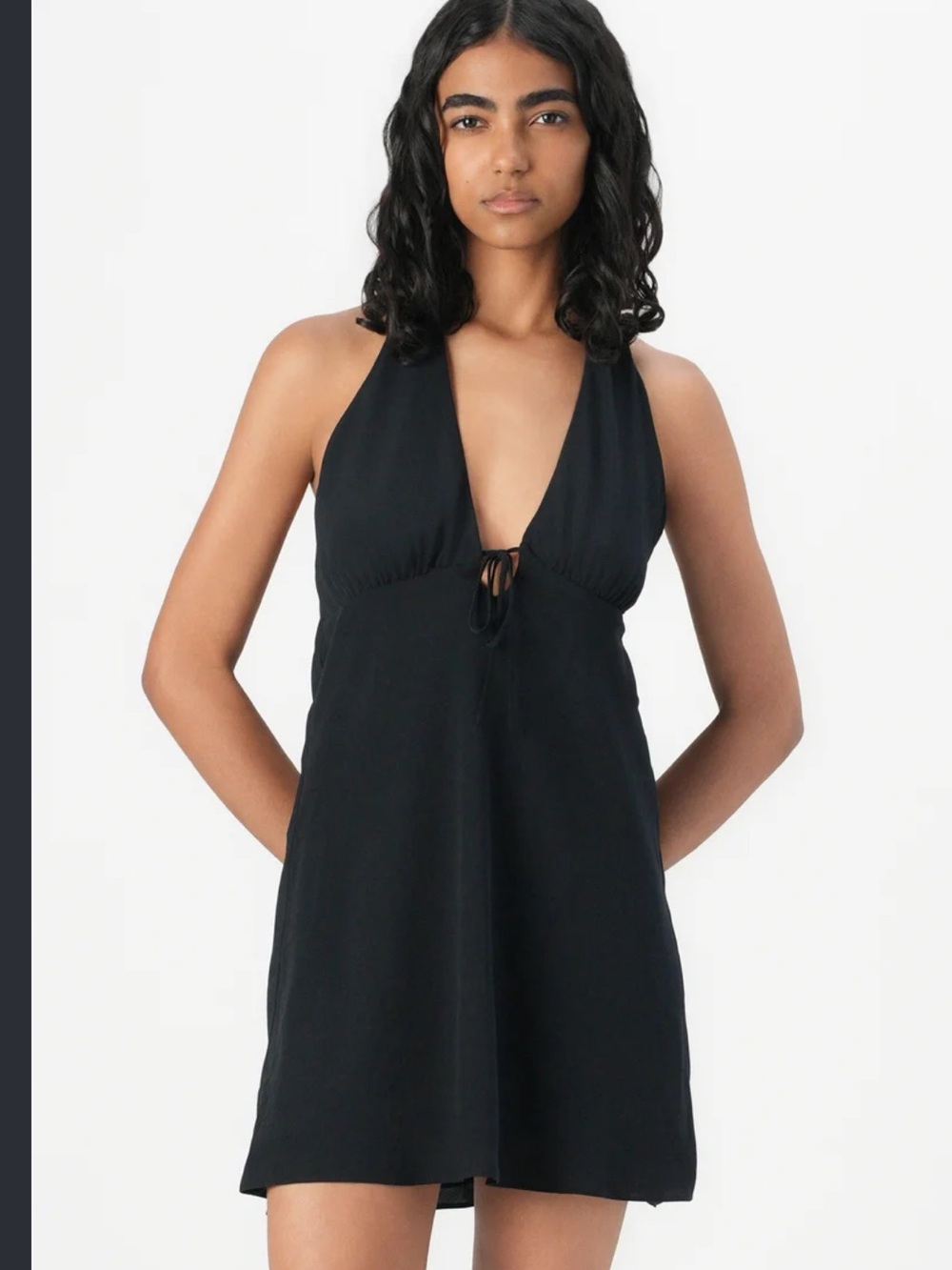 Abercrombie halter dress - size large - black